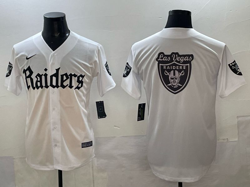 Men 2025 Oakland Raiders Blank white 6th generation Joint Name Nike Limited NFL Jersey style 016->oakland raiders->NFL Jersey
